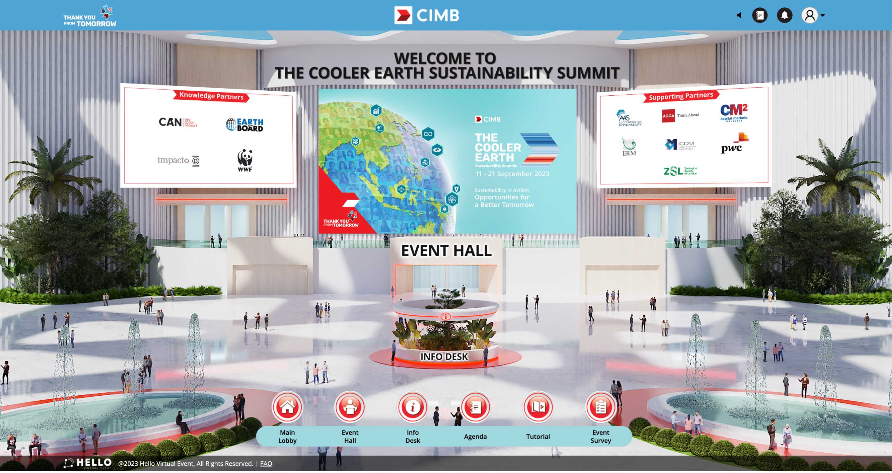 The Cooler Earth Sustainability Summit 2023  Main Lobby