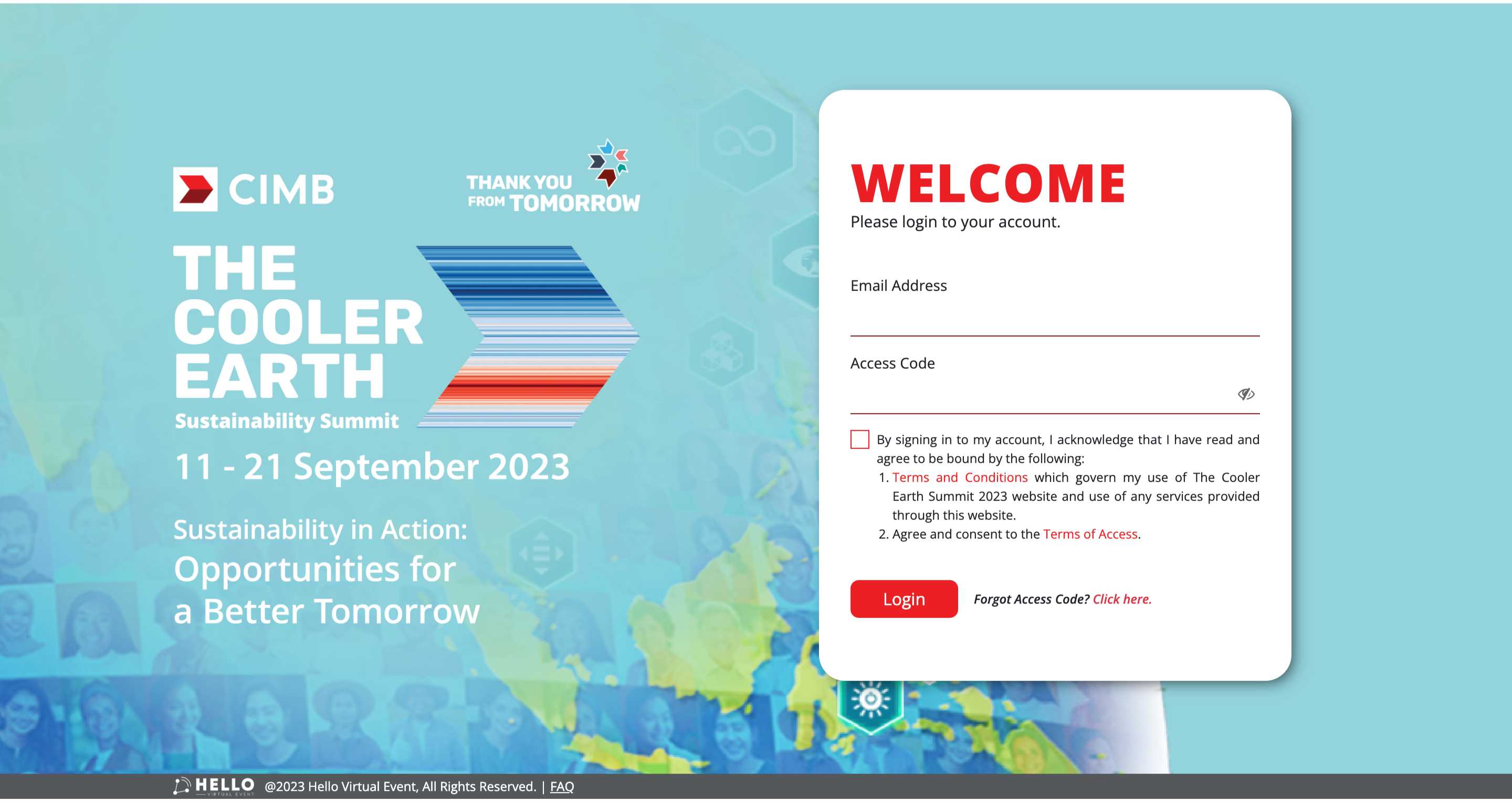 The Cooler Earth Sustainability Summit 2023 Main Page