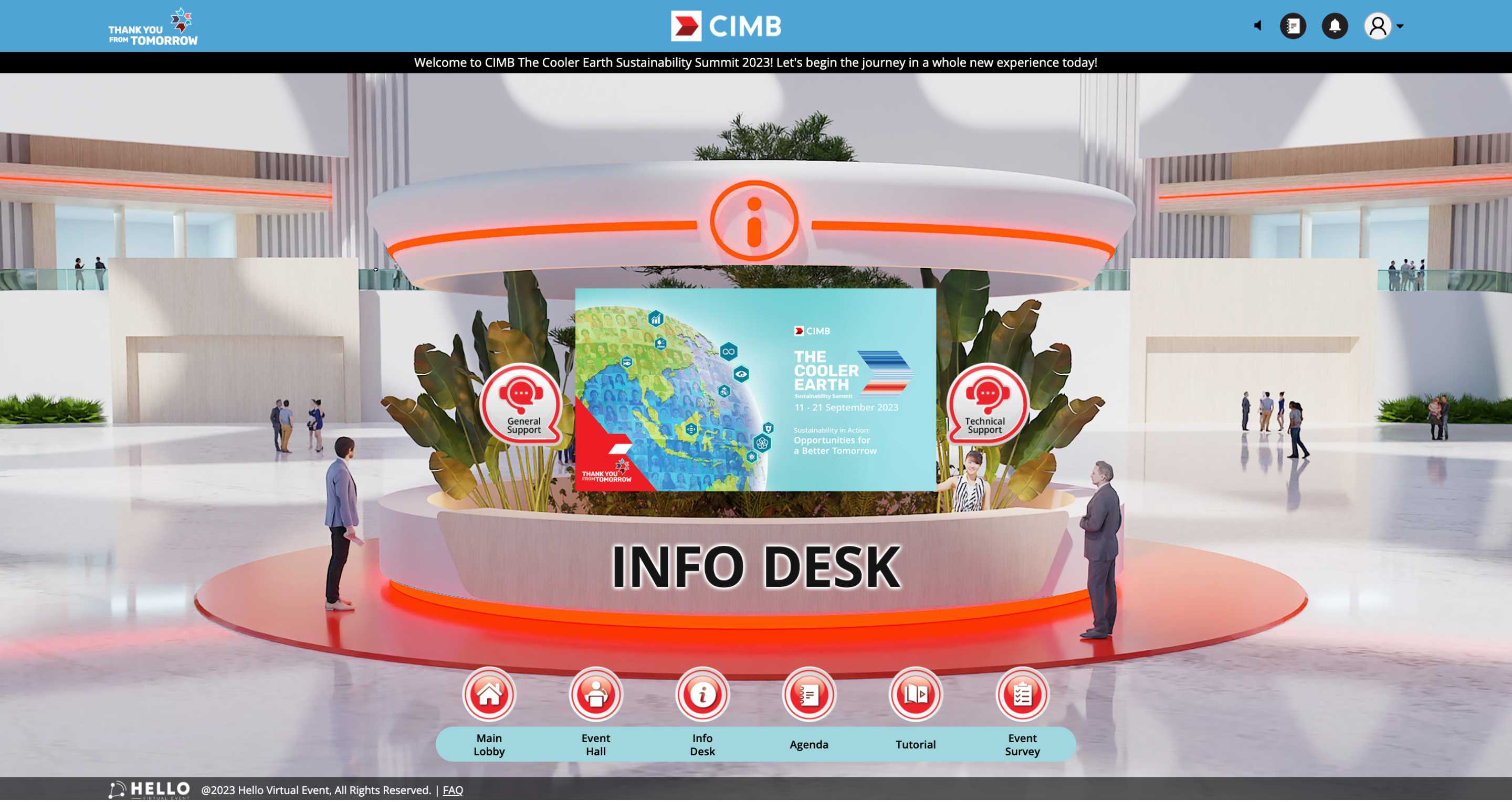 The Cooler Earth Sustainability Summit 2023 Info Desk